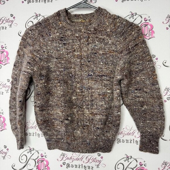 eaton Sweaters - Eaton sweater wool & rabbit hair vintage soft multi color brown white blue boho